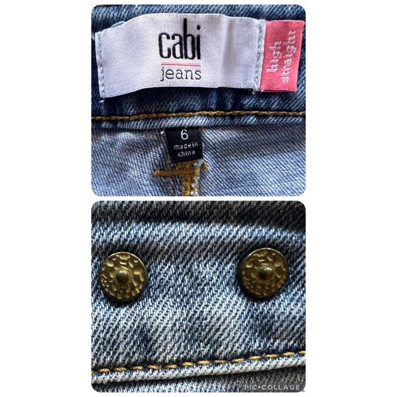 Cabi Jeans Light Wash High Straight Size 6 - Picture 9 of 14